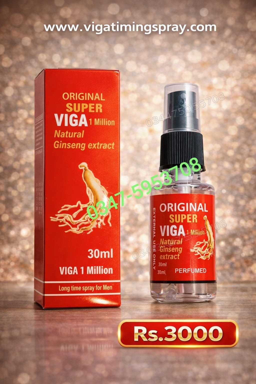 Ejaculation Delay Spray | Viga 1 Million Red (NEW PACKING)